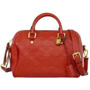 Pre-owned Leather handbags Louis Vuitton Vintage , Red , Dames