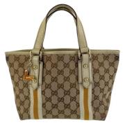 Pre-owned Canvas gucci-bags Gucci Vintage , Beige , Dames