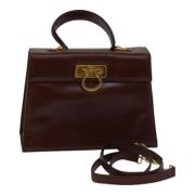 Pre-owned Leather handbags Salvatore Ferragamo Pre-owned , Brown , Dam...