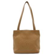 Pre-owned Leather totes Chanel Vintage , Brown , Dames