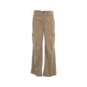 Cargo Broek met Wide Leg Stijl Department Five , Beige , Dames