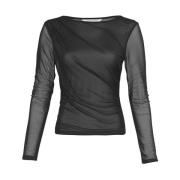 Elegante Illenora Top met lange mouwen Moss Copenhagen , Black , Dames