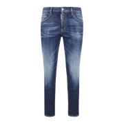 Klassieke Denim Jeans met Vijf Zakken Dsquared2 , Blue , Heren