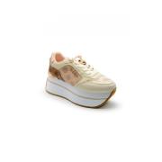 Beige en roze damesschoenen Fltcamfal12 Guess , Beige , Dames