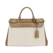 Bimateriaal Sestri Handtas - Beige Tinten Guess , Beige , Dames