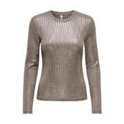 Life Lange Mouw Top Only , Brown , Dames