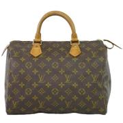 Pre-owned Canvas handbags Louis Vuitton Vintage , Brown , Dames