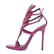 Pre-owned Leather sandals Giuseppe Zanotti Pre-owned , Purple , Dames