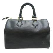 Pre-owned Leather handbags Louis Vuitton Vintage , Black , Dames