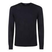 Klassieke Girocollo Sweaters Drumohr , Blue , Heren