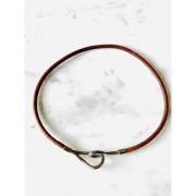 Pre-owned Leather necklaces Hermès Vintage , Brown , Dames