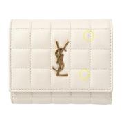 Pre-owned Leather wallets Yves Saint Laurent Vintage , White , Dames