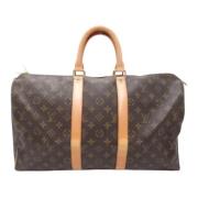 Pre-owned Canvas handbags Louis Vuitton Vintage , Brown , Dames