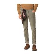 Slim Velvet Chino Broek 1000 Strepen Mason's , Green , Heren