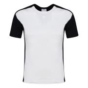 Katoenen T-shirt met Ronde Kraag Courrèges , Black , Dames