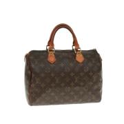 Pre-owned Canvas handbags Louis Vuitton Vintage , Brown , Dames