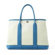 Pre-owned Leather totes Hermès Vintage , White , Dames