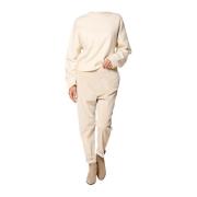 Velvet City Jogger Broek Mason's , Beige , Dames