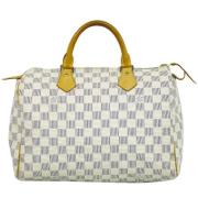 Pre-owned Canvas handbags Louis Vuitton Vintage , White , Dames