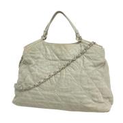 Pre-owned Leather chanel-bags Chanel Vintage , Gray , Dames