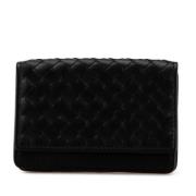 Pre-owned Leather wallets Bottega Veneta Vintage , Black , Heren