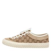 Pre-owned Canvas sneakers Gucci Vintage , Beige , Heren