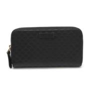 Pre-owned Leather wallets Gucci Vintage , Black , Dames