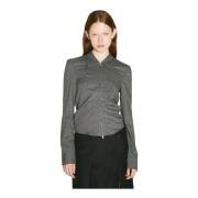 Antraciet Wol Zip Shirt Our Legacy , Gray , Dames