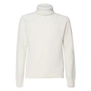 Chunky Wool Turtleneck Sweater in Wit K-Way , White , Heren