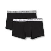 Katoenen Stretch Boxers - Zwart Emporio Armani , Black , Heren