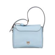 Blauwe Leren Hobo Tas Gemaakt in China Pinko , Blue , Dames