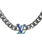 Pre-owned Metal necklaces Louis Vuitton Vintage , Gray , Dames