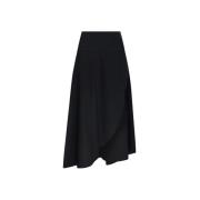 Asymmetrische Zwarte Rok Alaïa , Black , Dames