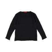 Gebreid Longsleeve Shirt 424 , Black , Heren