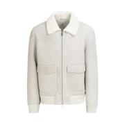 Shearling jas met shearling kraag Dondup , Beige , Heren