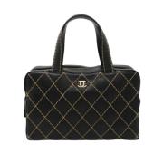 Pre-owned Leather chanel-bags Chanel Vintage , Black , Dames