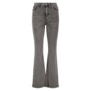 Flared Jeans Zusss , Gray , Dames