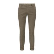 Gaubert - Slim Velvet Broek Dondup , Brown , Heren