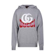 Reguliere Sweatshirt Hoodie Grijs Melange Gucci , Gray , Dames