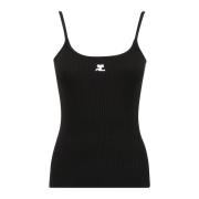 Gebreide Tanktop Courrèges , Black , Dames