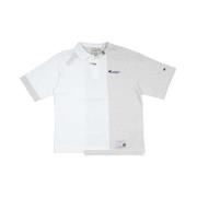 Wit Geborduurd Logo T-shirt Mihara Yasuhiro , White , Heren