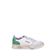 Vintage Wit Groene Sneaker Autry , Multicolor , Dames