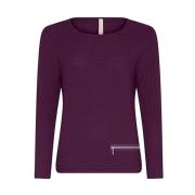 Jumper met ritseffect Skovhuus , Purple , Dames