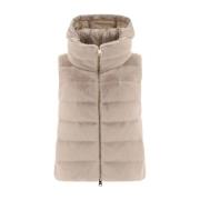 Gewatteerd Vest Blijf Warm Stijlvol Herno , Beige , Dames