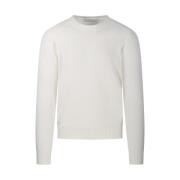 Ecru Ronde Hals Sweater Cashmere Company , White , Heren