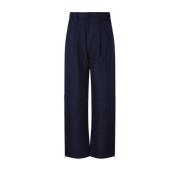 Navy Blue Cargo Broek Ami Paris , Blue , Dames