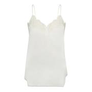 Witte V-hals Geplooide Top IRO , White , Dames