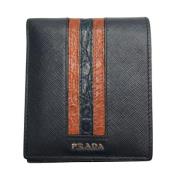 Pre-owned Leather wallets Prada Vintage , Blue , Dames