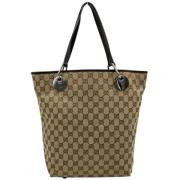 Pre-owned Canvas gucci-bags Gucci Vintage , Beige , Dames