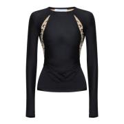 Zwarte Top met Stijl Marine Serre , Black , Dames